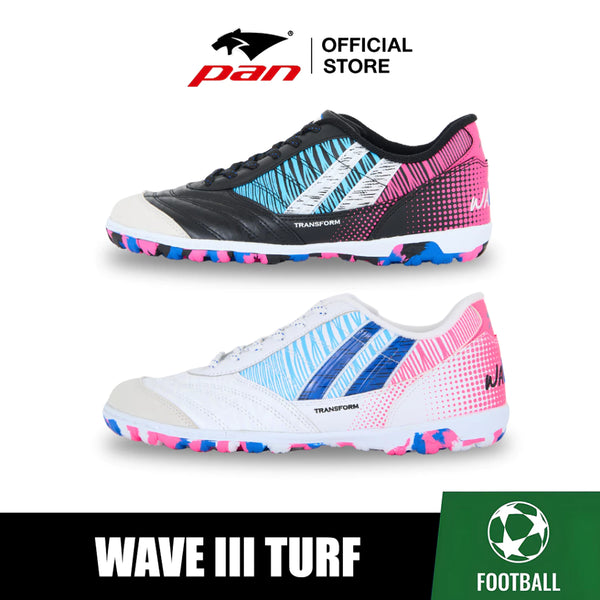 PAN WAVE III TURF Football Footwear รองเท้าฟุตบอล ร้อยปุ่ม หนังวัวแท้พรีเมี่ยม เหมาะกับหญ้าเทียม